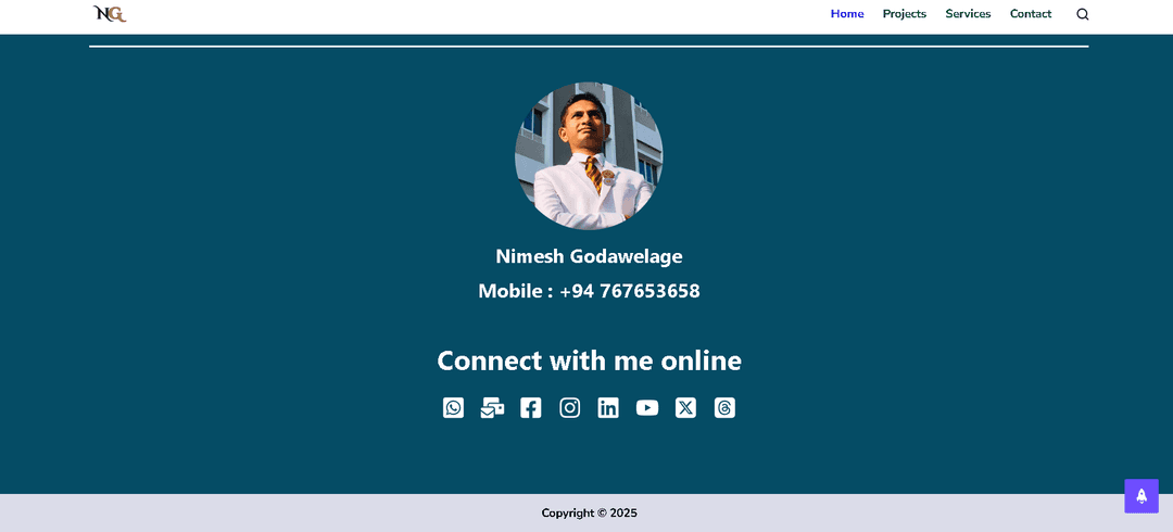 Nimesh website screenshot 2