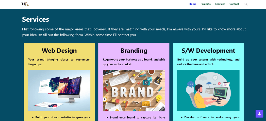 Nimesh website screenshot 3